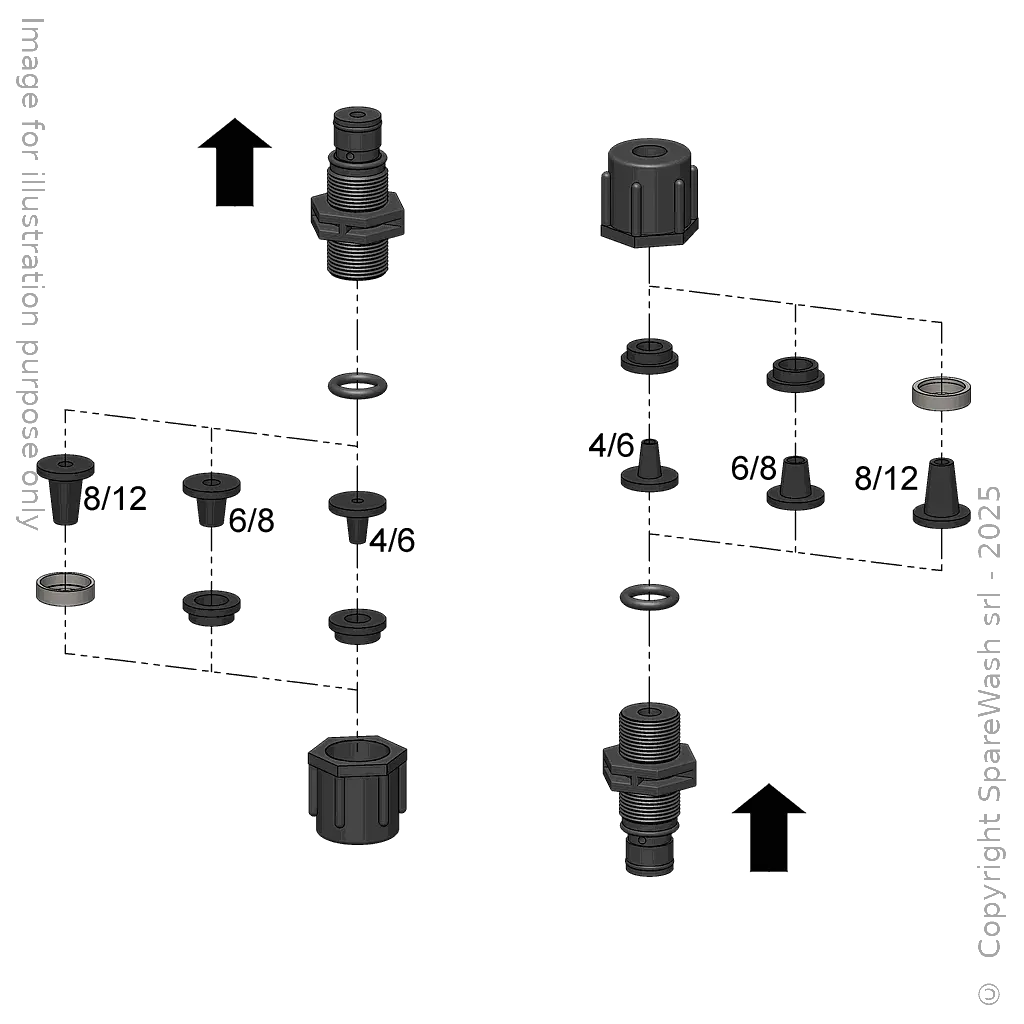 [40300306] SUCTION/PRESSUREVALVE G3/8 EPDM