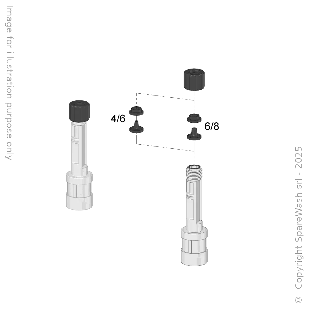 [40300412] VALVOLA DI FONDO TUBO 4/6 - 6/8 VITON