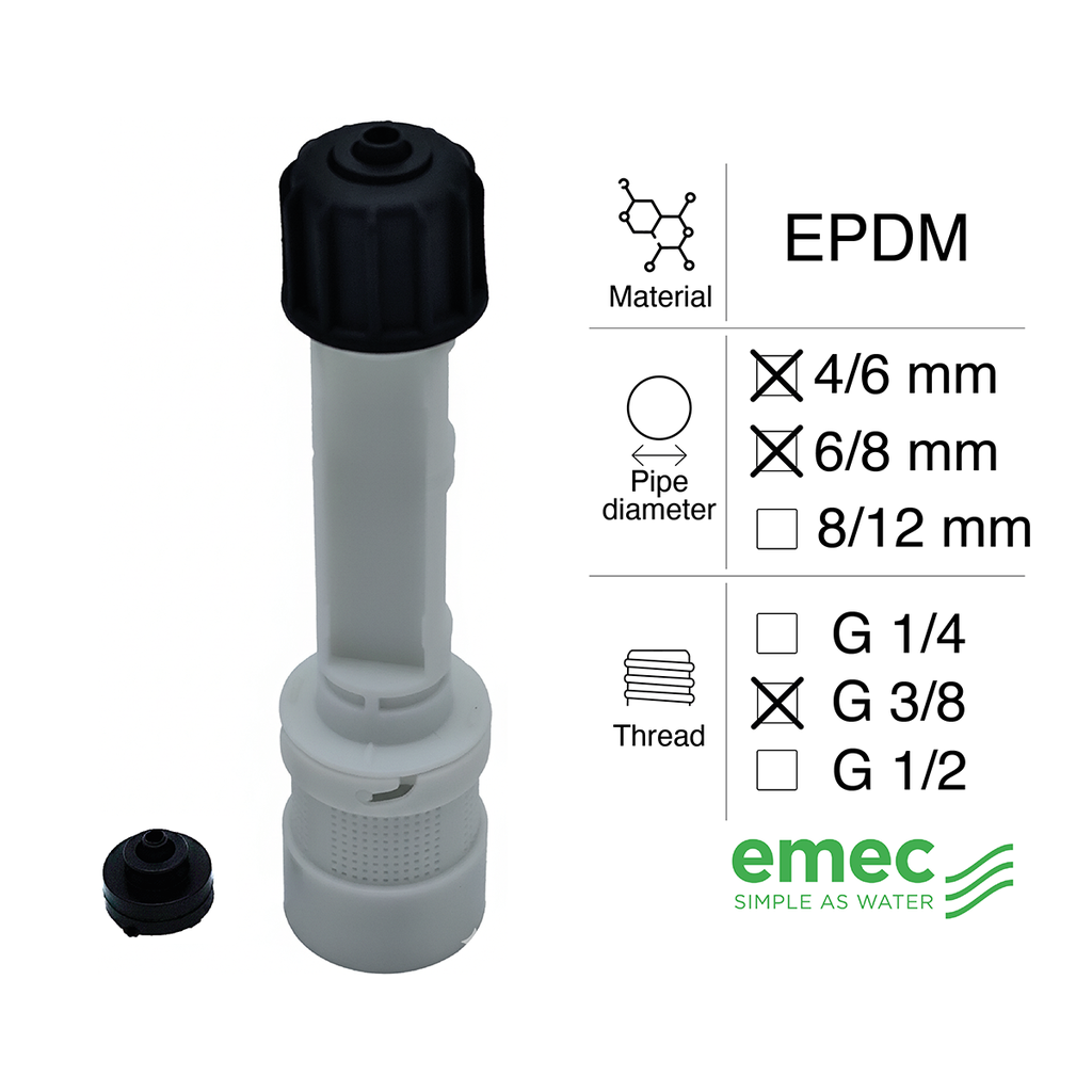 FUSSVENTIL ROHR 4/6 - 6/8 EPDM