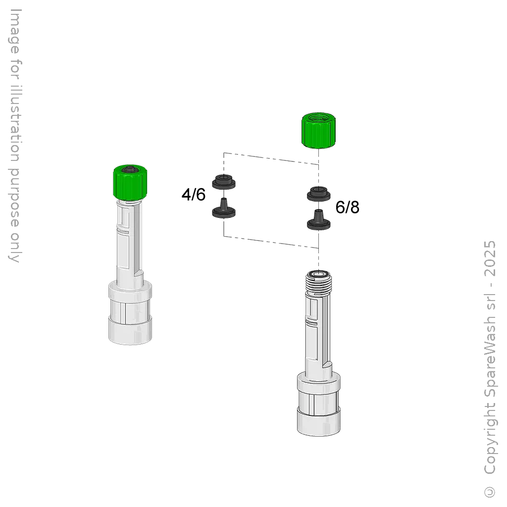 [40300436] FUSSVENTIL ROHR 4/6 - 6/8 WAX