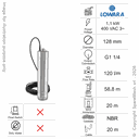 BOMBA SUMERGIBLE DE AGUAS CLARAS LOWARA 5SC6/11/5 1,1KW 400V