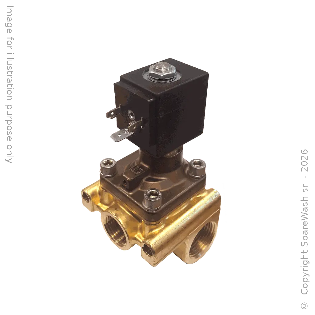ELECTROVÁLVULA MODULARE ALTA PRESIÓN 2/2 G3/4 + G1/2 24VAC PBT NC 100BAR
