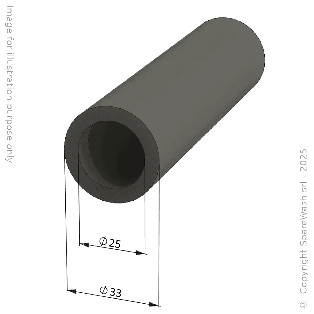 [60500021] TUBO IN GOMMA 25X33 10BAR 50M