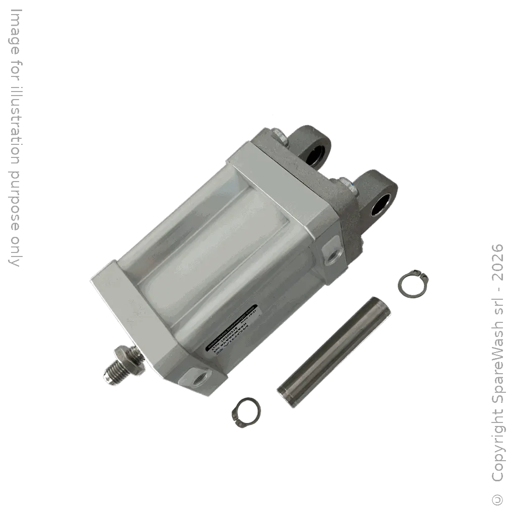 CILINDRO PNEUMATICO COMPATTO D50X60 STELO MASCHIO M10X1,25 + CERNIERA FEMMINA