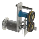 [30200012] GRUPPO CARRELLO SPAZZOLA ORIZONTALE LATO SUPPORTO FOLLE