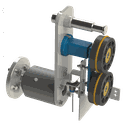 GRUPPO CARRELLO SPAZZOLA ORIZZONTALE LATO SUPPORTO FOLLE