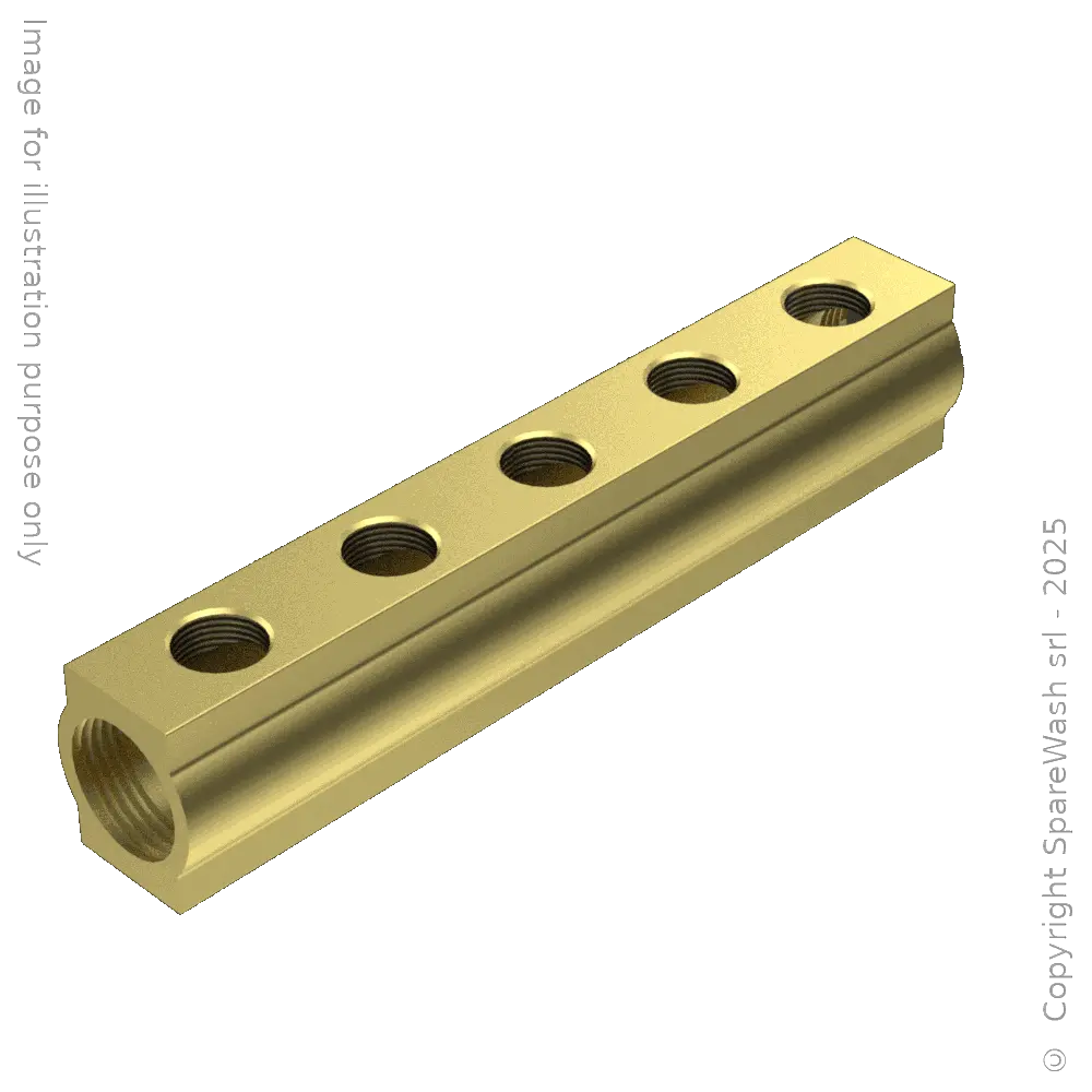 [60900029] MANIFOLD BRASS - INLET 2XG3/4 - OUTLET 5XG3/8