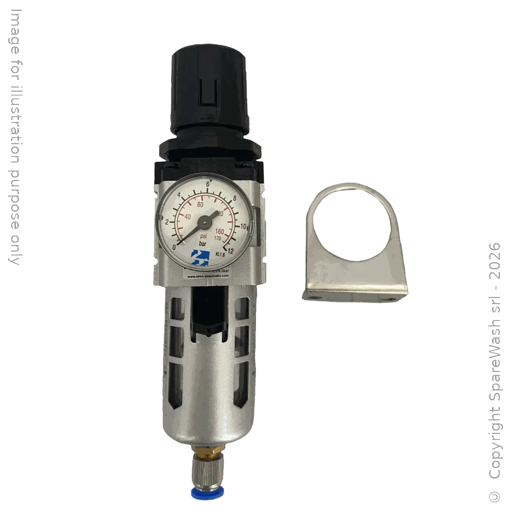 FILTRE RÉGULATEUR DE PRESSION 0,5-8,5BAR G3/8 + MANOMÈTRE DE PRESSION
