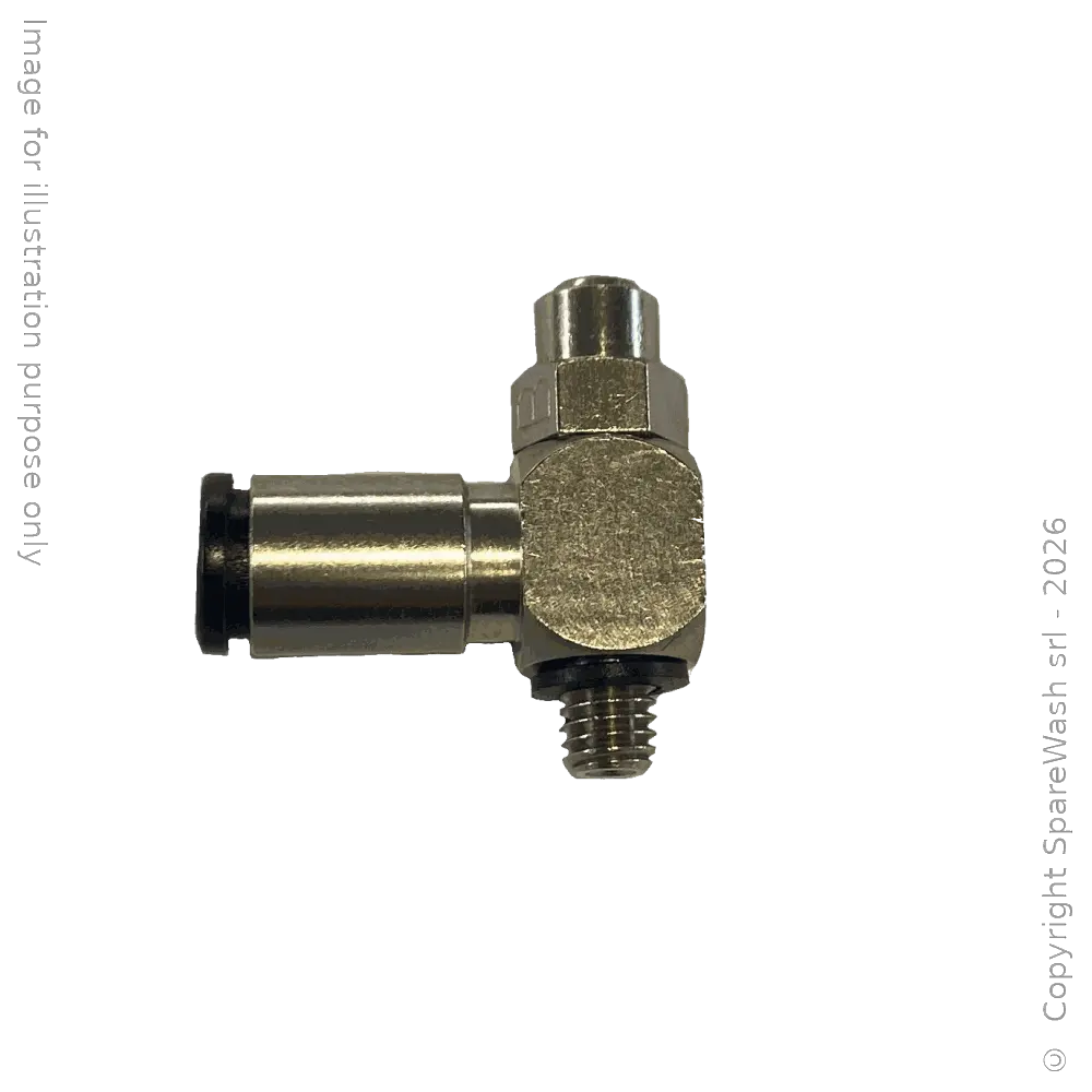 REGOLATORE DI FLUSSO PER CILINDRO 90° M5 TUBO D4