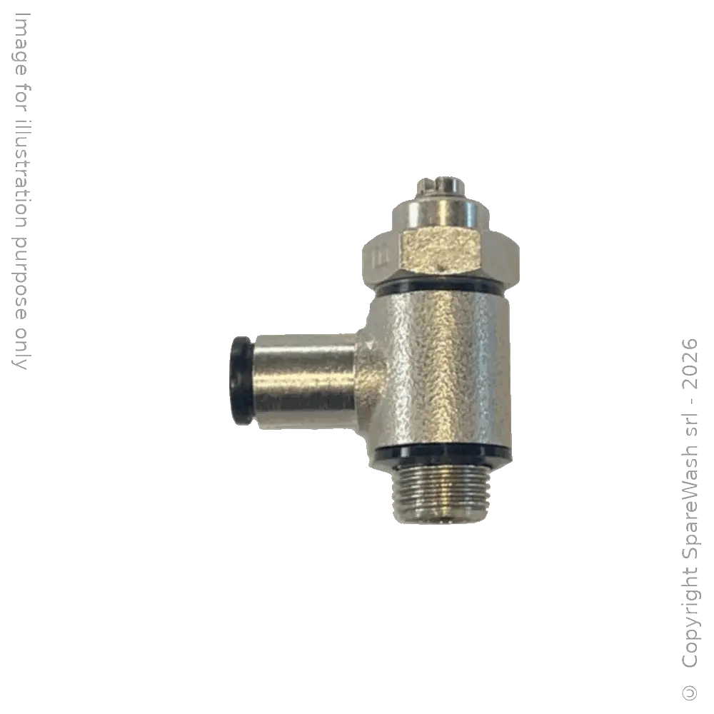 RÉGULATEUR DE FLUX POUR VÉRIN 90° G1/8 TUYAU D4