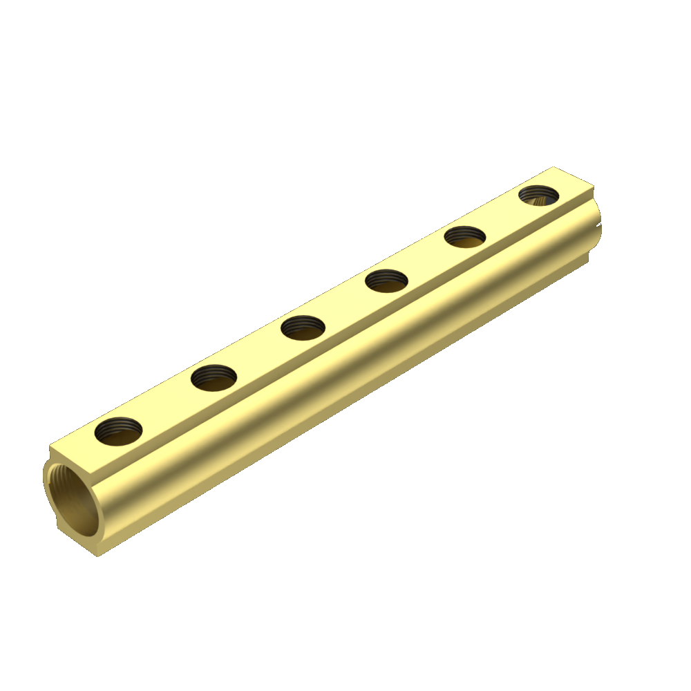 MANIFOLD BRASS - INLET 2XG1 - OUTLET 6XG1/2