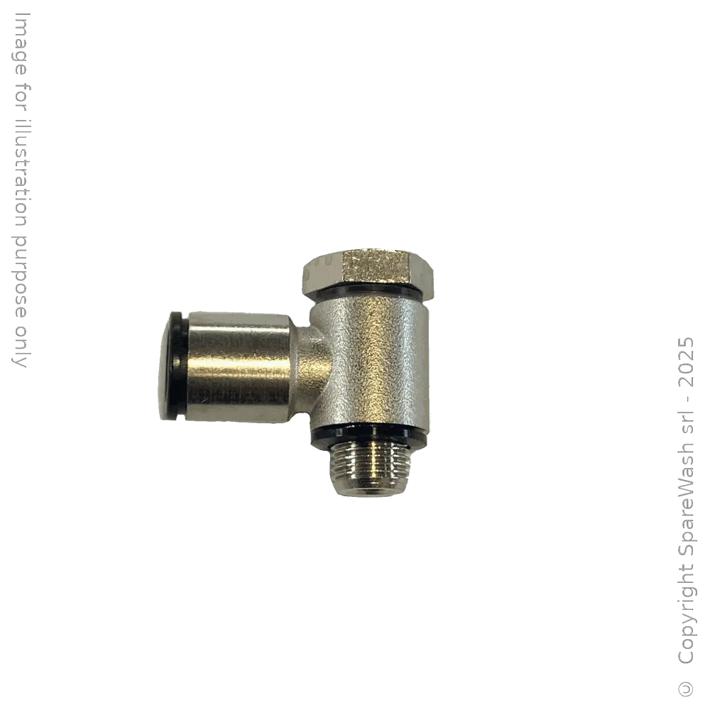 RACCORDO GIREVOLE 90° G1/8 TUBO D8