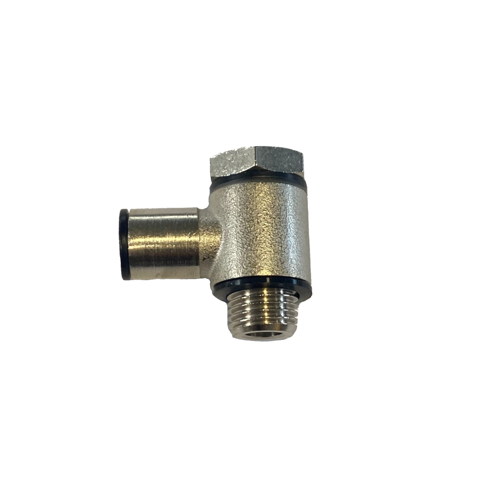 RACCORDO GIREVOLE 90° G1/4 TUBO D8