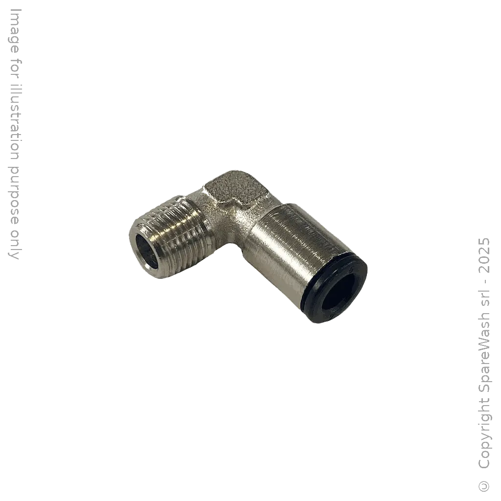 [70500103] FIXED FITTING 90° G1/8 HOSE D6