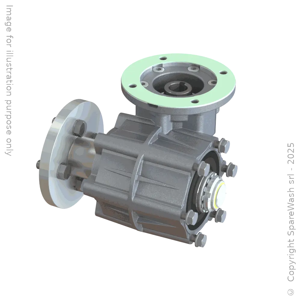 [20101169] WORM GEARBOX TRANSTECNO CWT 050 I:12 P80B14 CUSTOM MADE SHAFT