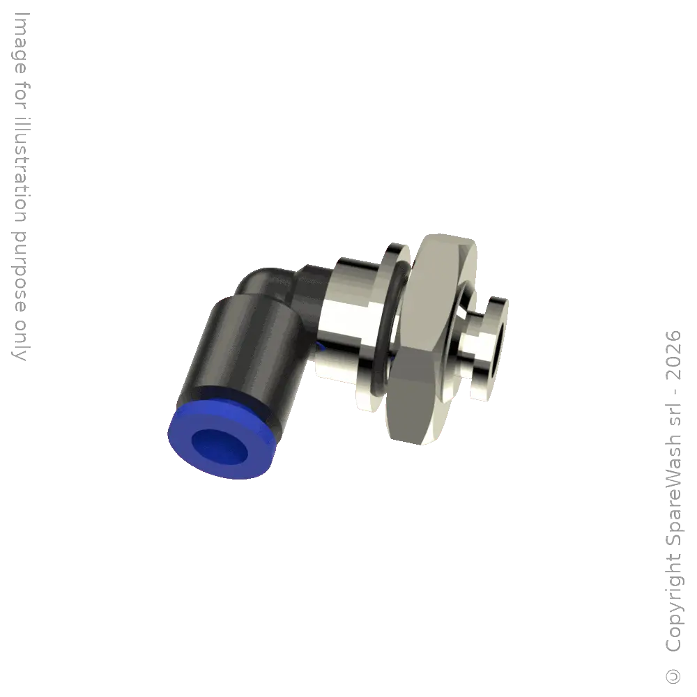 RACCORD TRAVERSÉE 90° M14X1 TUYAU D6