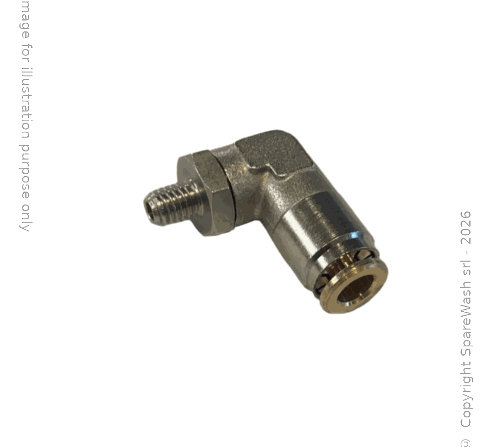 [70500288] RACCORD TOURNANT HP 90° M6X1 TUYAU D6