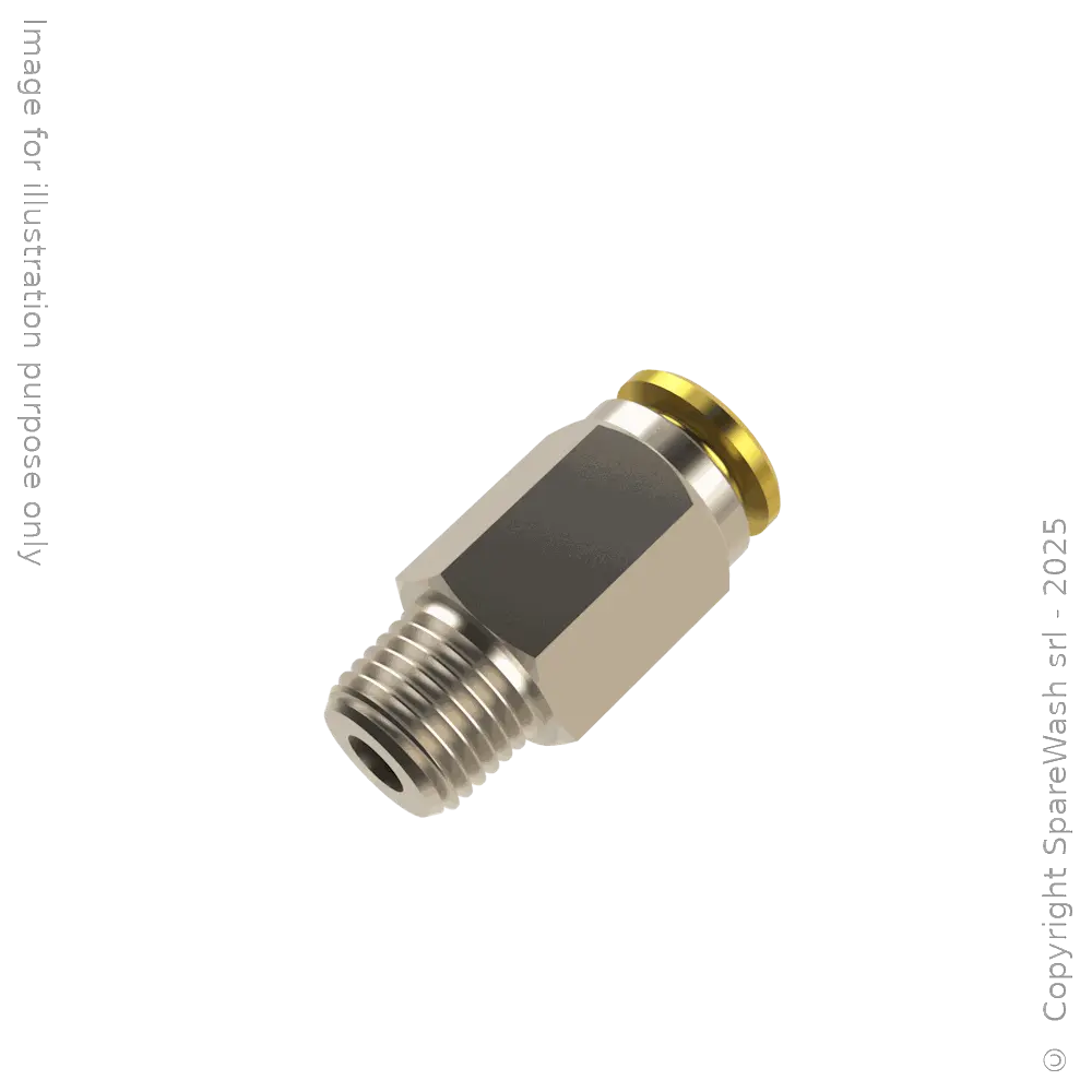 RACCORD DROIT HP G1/8 TUYAU D6