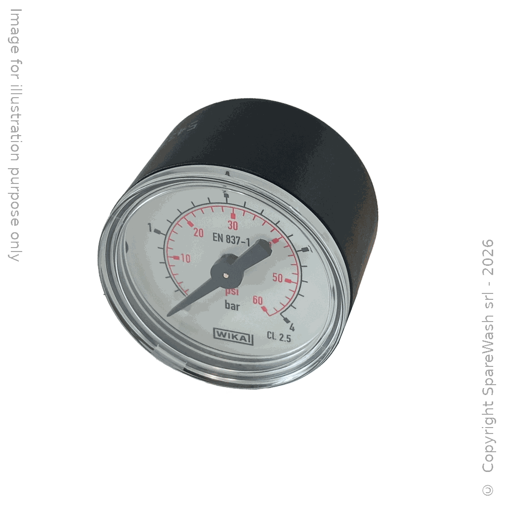 [70700053] PRESSURE GAUGE D40 0-4BAR BACK MOUNT G1/8