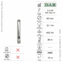 KLARWASSER-TAUCHPUMPE DAB S4 F 7 - T 2,2KW 400V