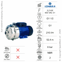 CENTRIFUGAL BOOSTER PUMP LOWARA CA200/35 2,2KW 400V