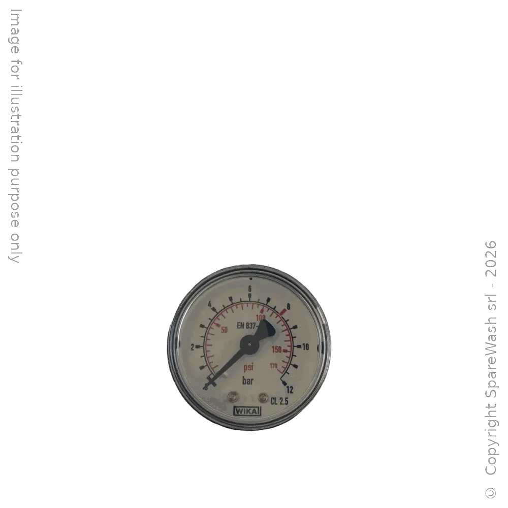 DRUCKANZEIGE D50 0-12BAR RÜCKSEITIG. ANSCHLUSS G1/4