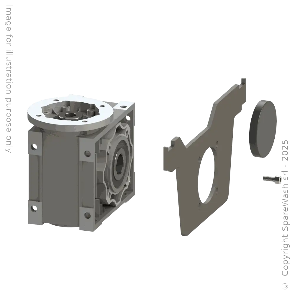 [20100940] WORM GEARBOX CHIARAVALLI CHM 050 I:50 P71B14 HOLLOW SHAFT D25 + BRACKET S3, S5, S7, S9, S22 E SHP