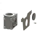 [20100940] WORM GEARBOX CHIARAVALLI CHM 050 I:50 P71B14 HOLLOW SHAFT D25 + BRACKET S3, S5, S7, S9, S22 E SHP