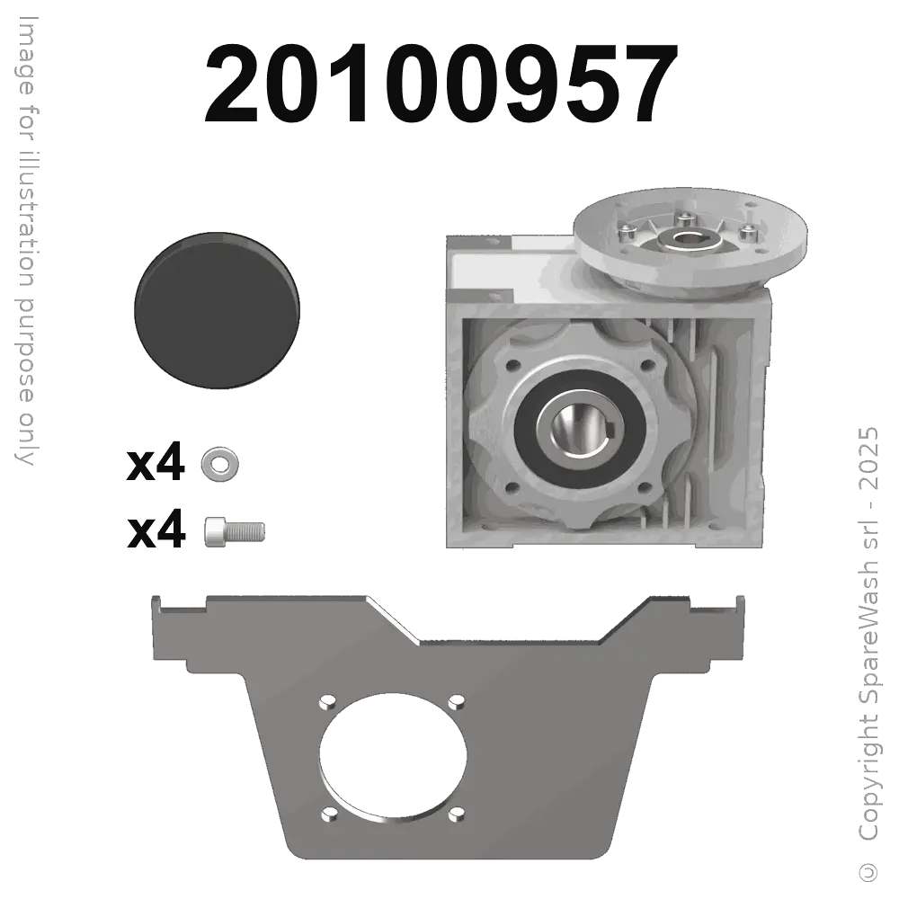 [20100957] RIDUTTORE VITE SENZA FINE CHIARAVALLI CHM 050 I:50 P71B14 ALBERO CAVO D25 + SUPPORTO S11, SH11 E S111