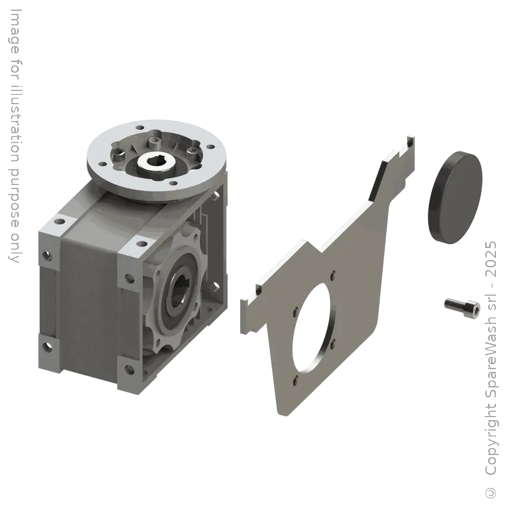 [20100957] WORM GEARBOX CHIARAVALLI CHM 050 I:50 P71B14 HOLLOW SHAFT D25 + BRACKET S11, SH11 E S111