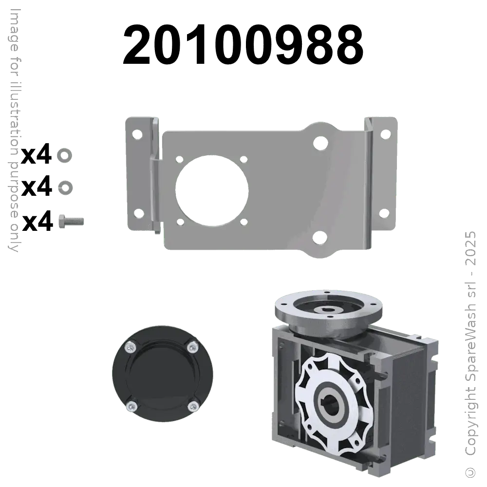RÉDUCTEUR Á VIS SANS FIN CHIARAVALLI CHM 040 I:30 P63B14 ARBRE CREUX D18 + SUPPORT