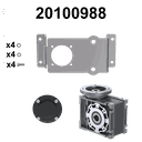 WORM GEARBOX CHIARAVALLI CHM 040 I:30 P63B14 HOLLOW SHAFT D18 + BRACKET