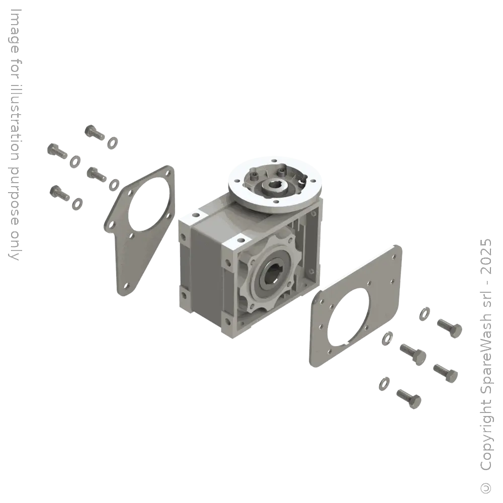 [20101008] WORM GEARBOX CHIARAVALLI CHM 050 I:10 P71B14 HOLLOW SHAFT D25 + BRACKET