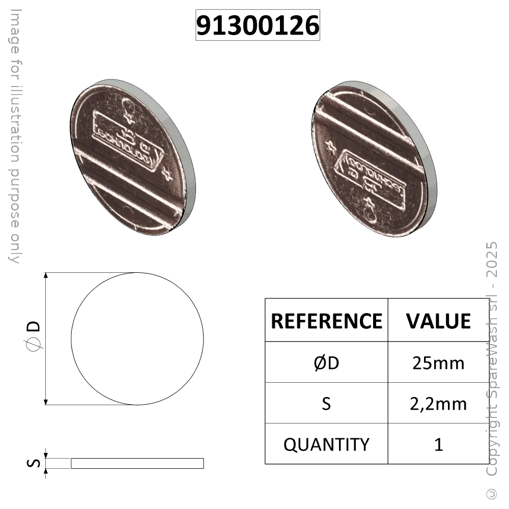 [91300126] TOKEN DAERG D25 MODEL 4T
