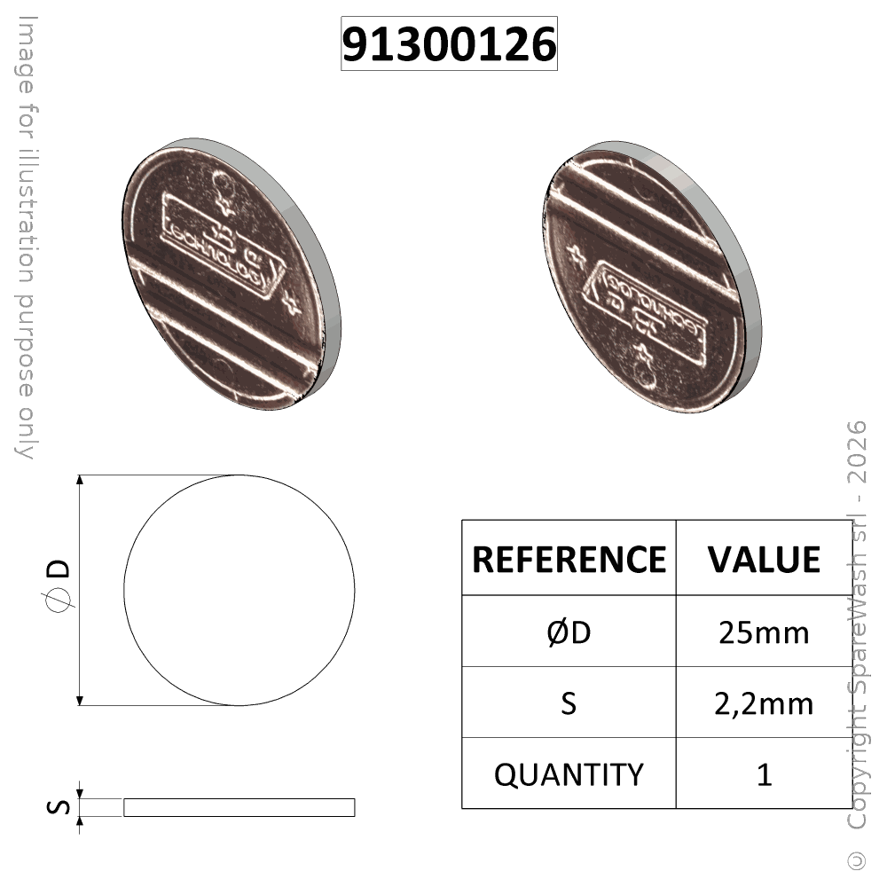 [91300126] TOKEN DAERG D25 MODEL 4T