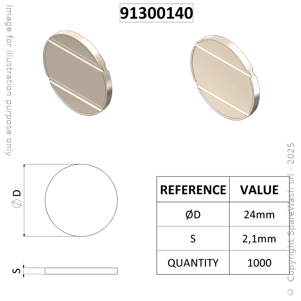 [91300140] TOKEN CECCATO D24 MODEL 4T X1000