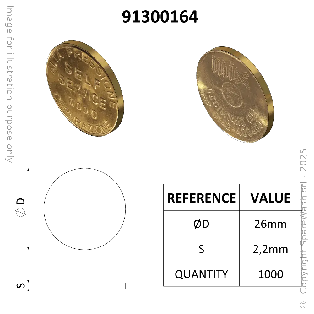 [91300164] TOKEN MIX D26 MODEL C X1000