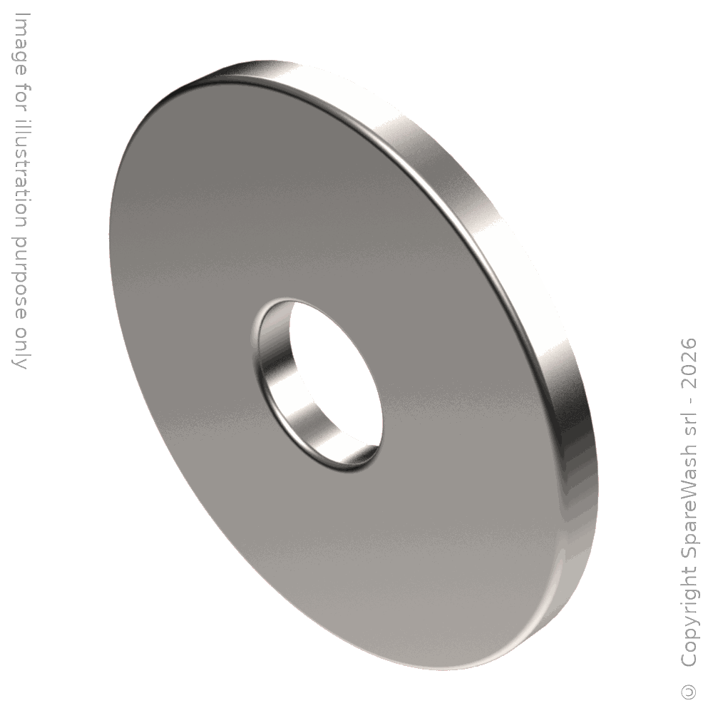RONDELLA MAGGIORATA D10X40X2 INOX