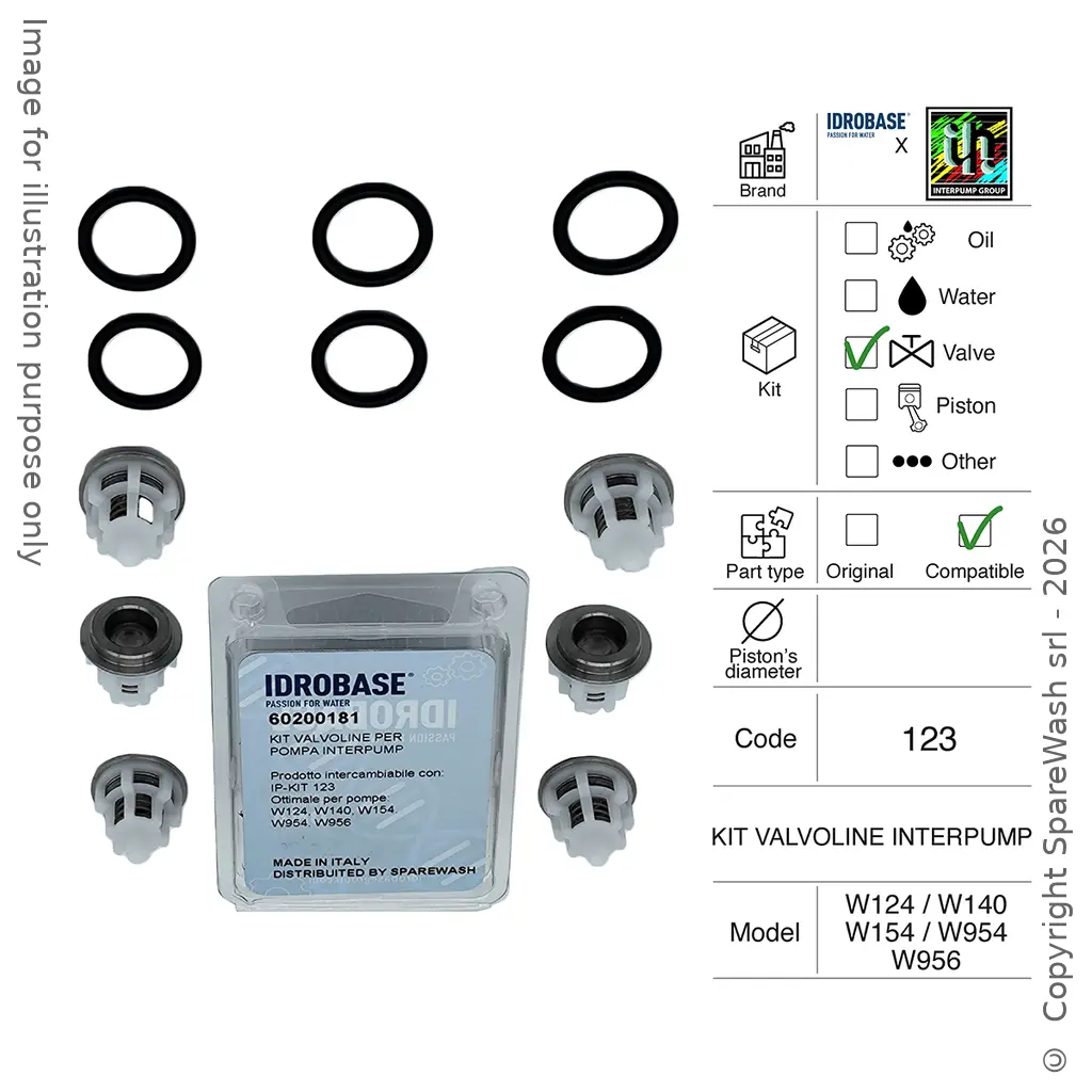 KIT VANNES INTERPUMP [KIT 123]