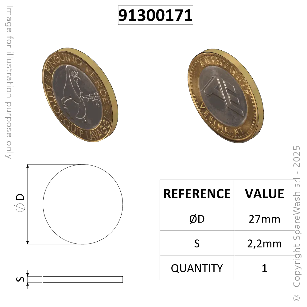 [91300171] TOKEN AE D27 MODEL B