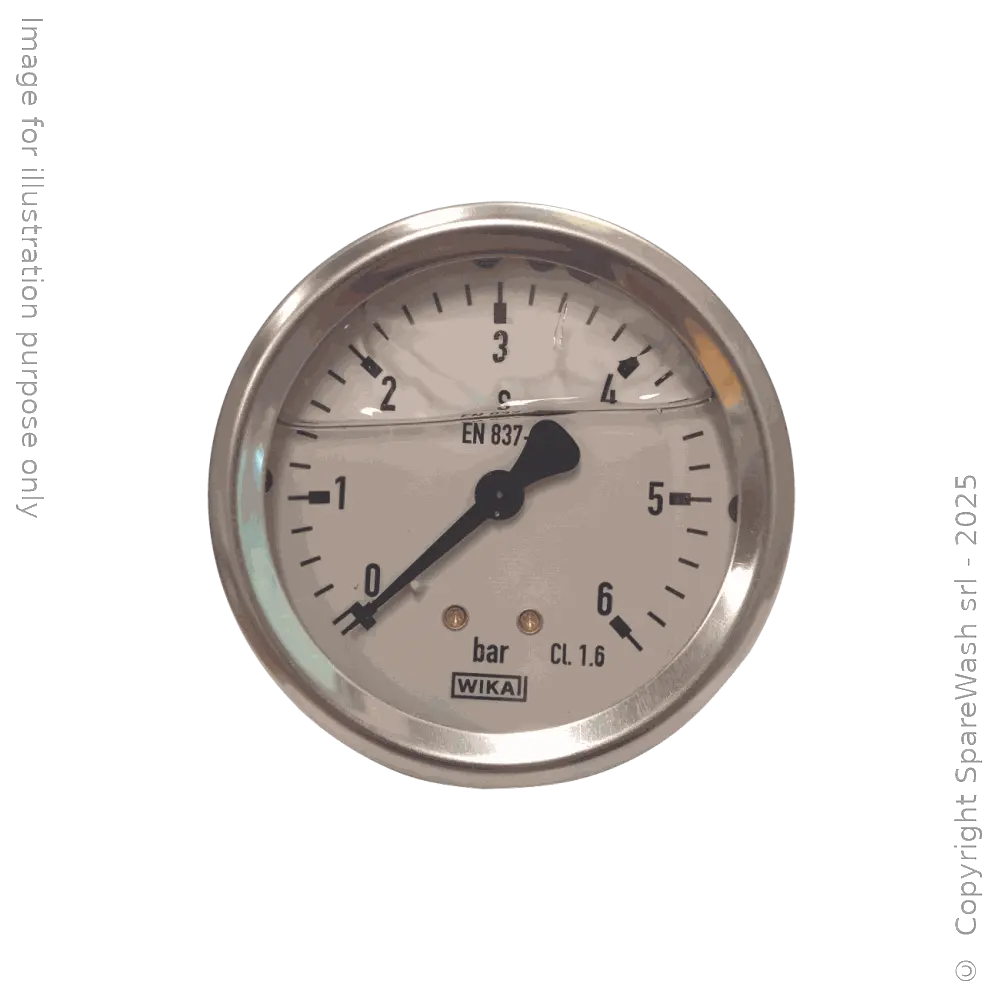 PRESSURE GAUGE WITH GLYCERINE D63 0-6BAR BACK MOUNT G1/4