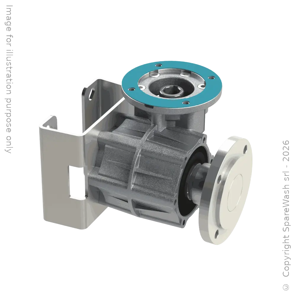 RÉDUCTEUR Á VIS SANS FIN TRANSTECNO CWT 050 I:12 P80B14 ARBRE SUR PLAN + SUPPORT
