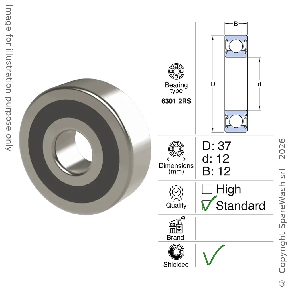CUSCINETTO 6301 2RS