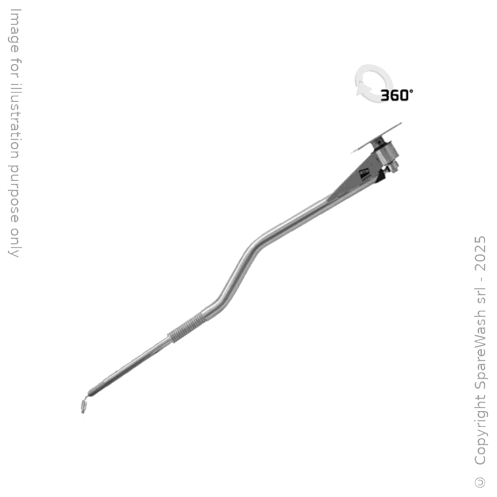 [61600188] BRACCIO GIREVOLE SINGOLO ATTACCO A SOFFITTO A Z FLESSIBILE G1/4F G3/8M L1550