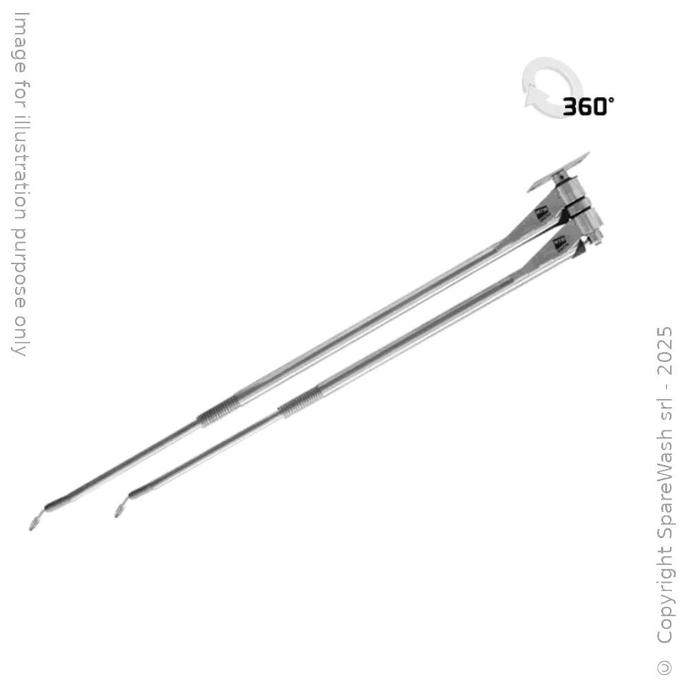 [61600195] BRACCIO GIREVOLE DOPPIO ATTACCO A SOFFITTO G1/4F G3/8M L1750+2000