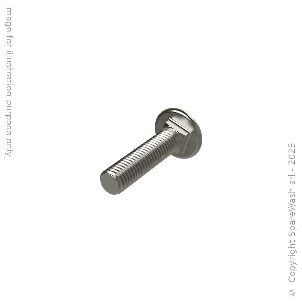 [90401152] ROUND HEAD SQUARE NECK BOLT M8X20 STAINLESS STEEL