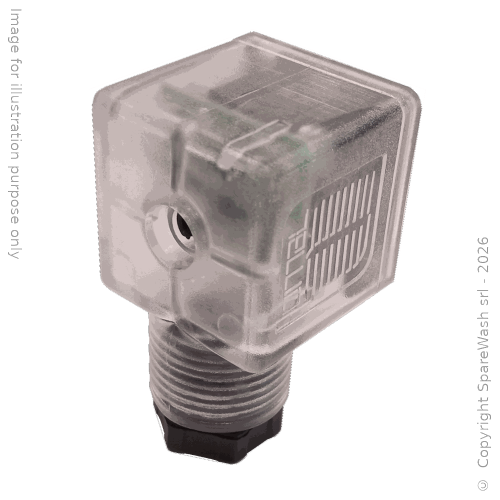 CONNETTORE QUADRATO PER BOBINA CON LED 24V