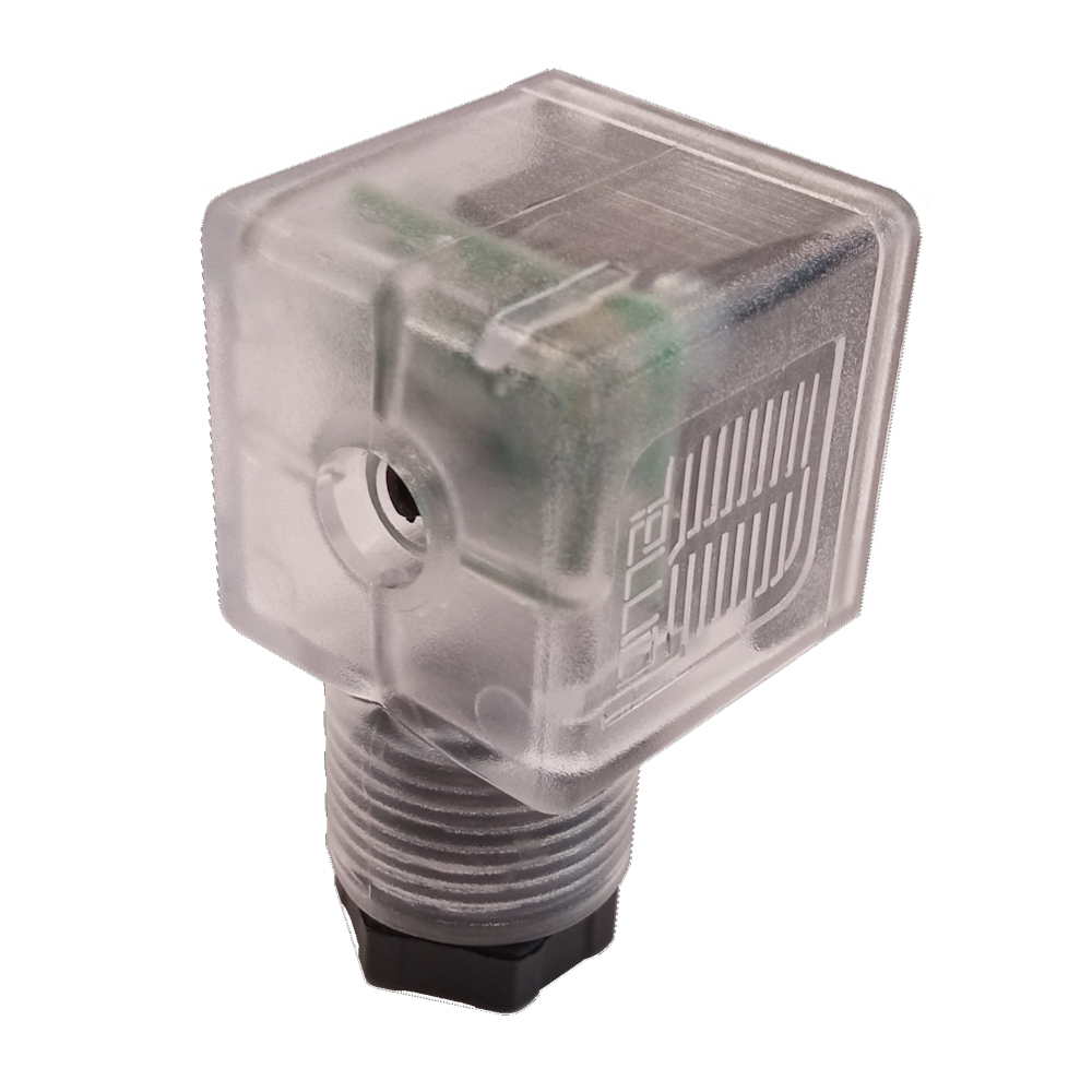 SQUARE CONNECTOR FOR COIL WHITH LED 24V
