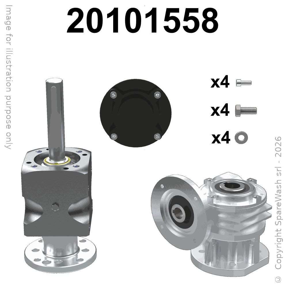WORM GEARBOX CHIARAVALLI CH 05 I:14 P80B14 CUSTOM MADE SHAFT