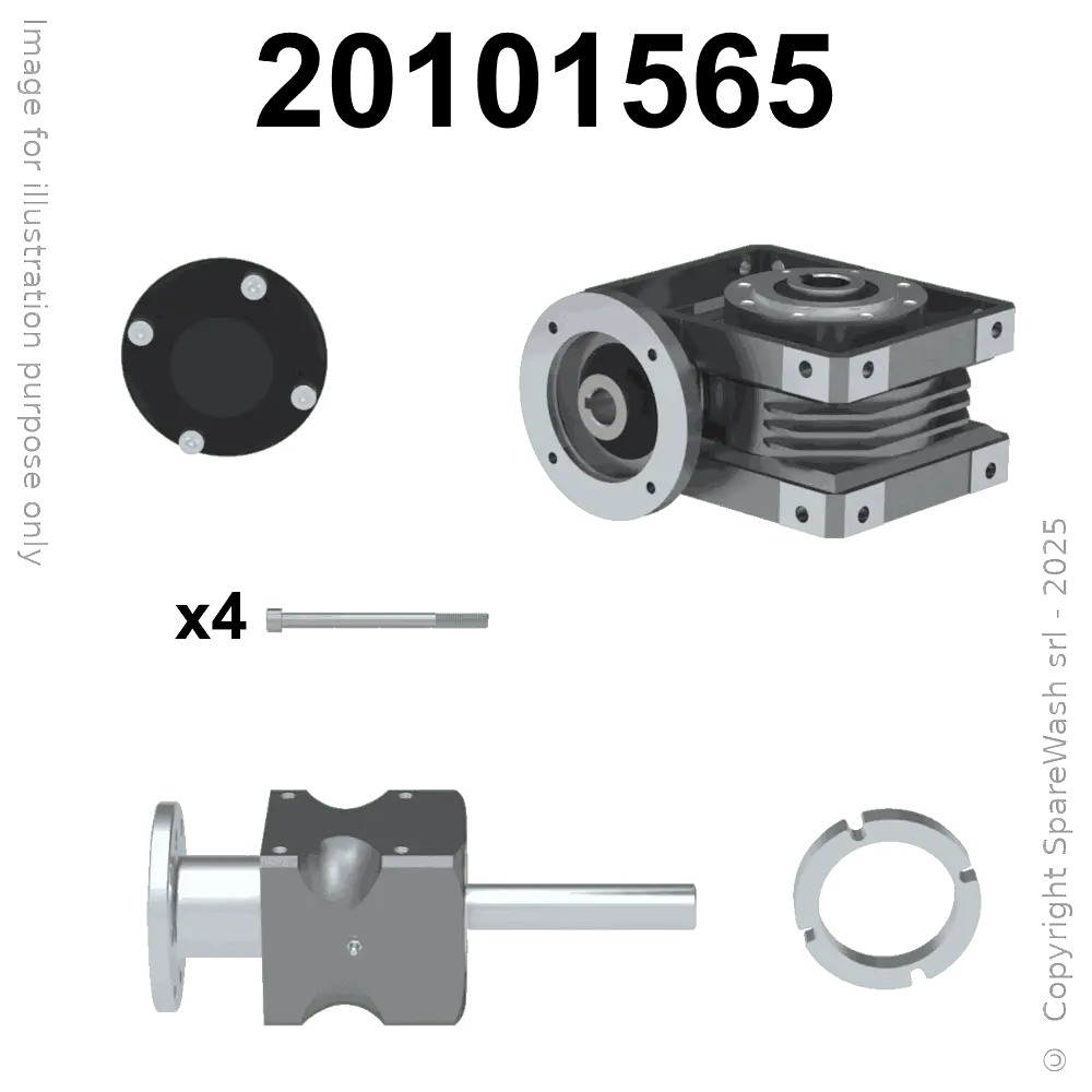 [20101565] WORM GEARBOX CHIARAVALLI CH 06 I:12 P80B14 CUSTOM MADE SHAFT